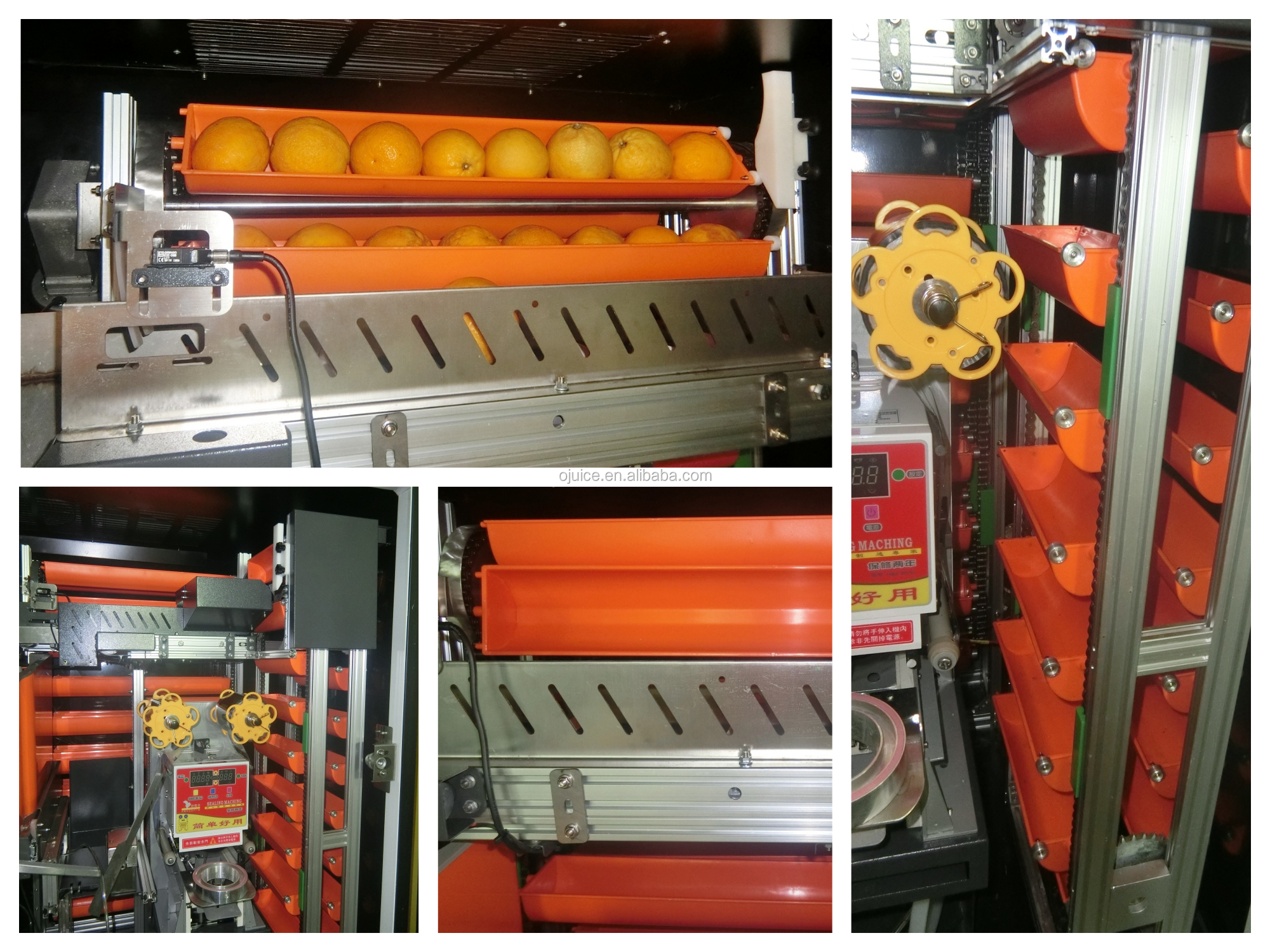 Apple Orange Juice Vending Machine 400W Metal Zinc alloy Customized