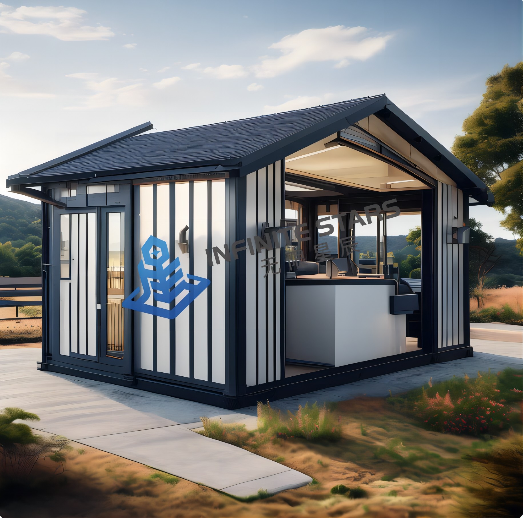 Lightweight High Strength Prefab Steel House Villa Environmental Friendliness
