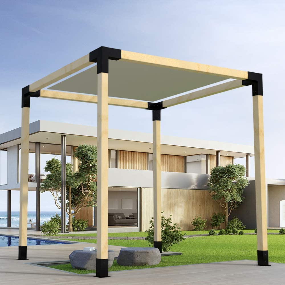 2mm Thickness Modular Outdoor Living Patio Design with DIY Pergola System and 4*4 6*6 Post Base