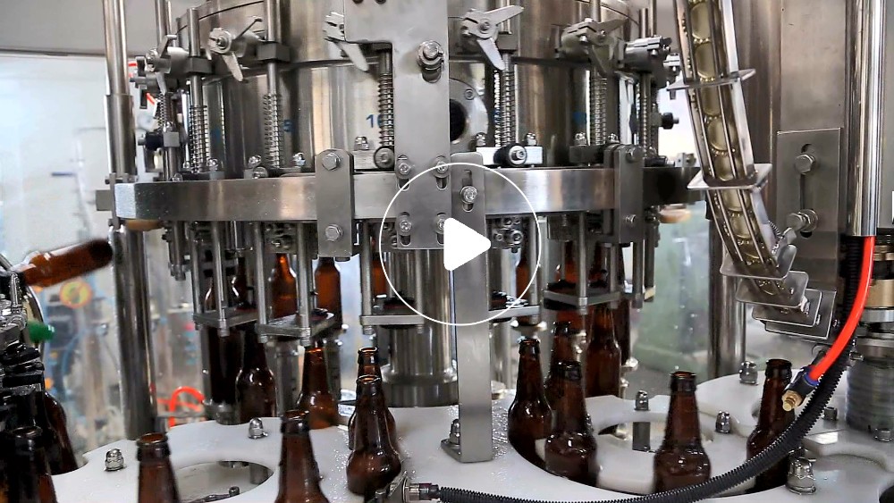 3000x4000x35000 Automatic Beer Filling Machine 2000bph Glass Bottle Filling Machine