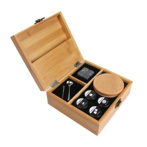  Cocktail Smoker Kit for Whiskey Old Fashion and Bourbon with Torch 4 Flavors of Wood Chips Food Grade Torch Wood Bamboo Case Manufactures