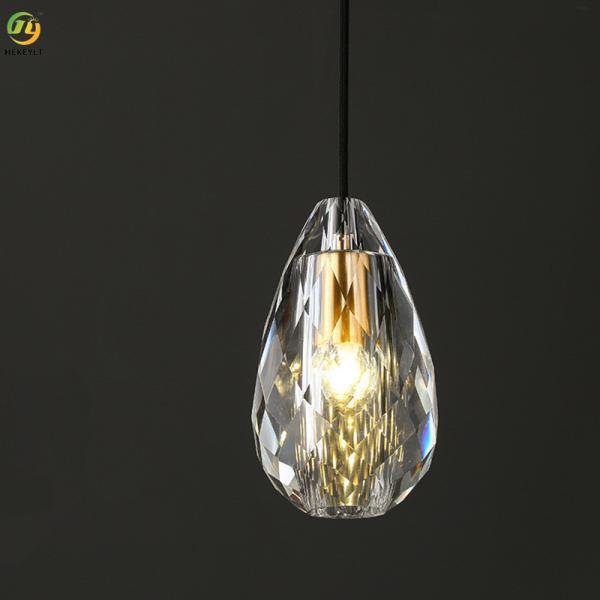 All-copper K9 Crystal Pineapple chandelier for living room bedroom bedside