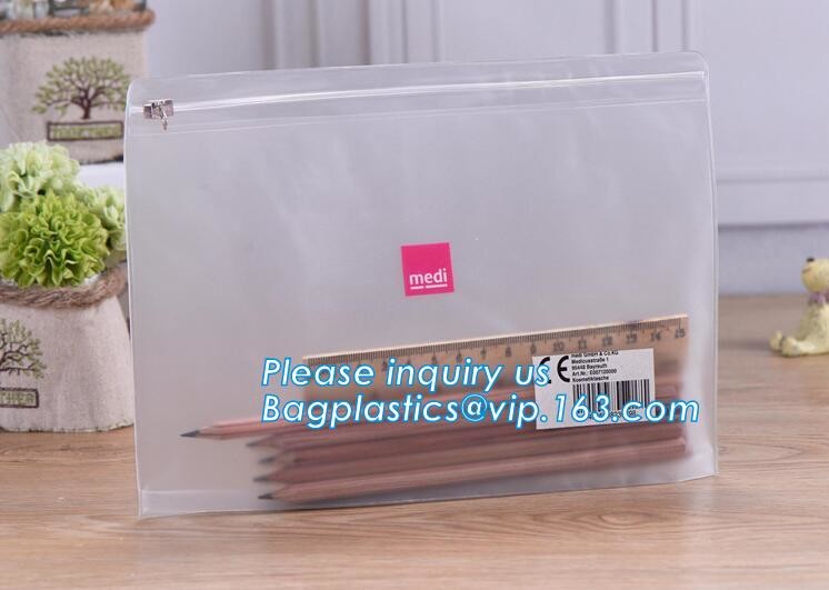 pvc Zip lockkk document file bag,Three-dimensional PVC Document Bag File Zipper Bag with Front Label Pocket bagplastics pac