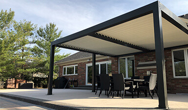 Waterproof Louver Roof Motorized Aluminum Pergola Powder Coated