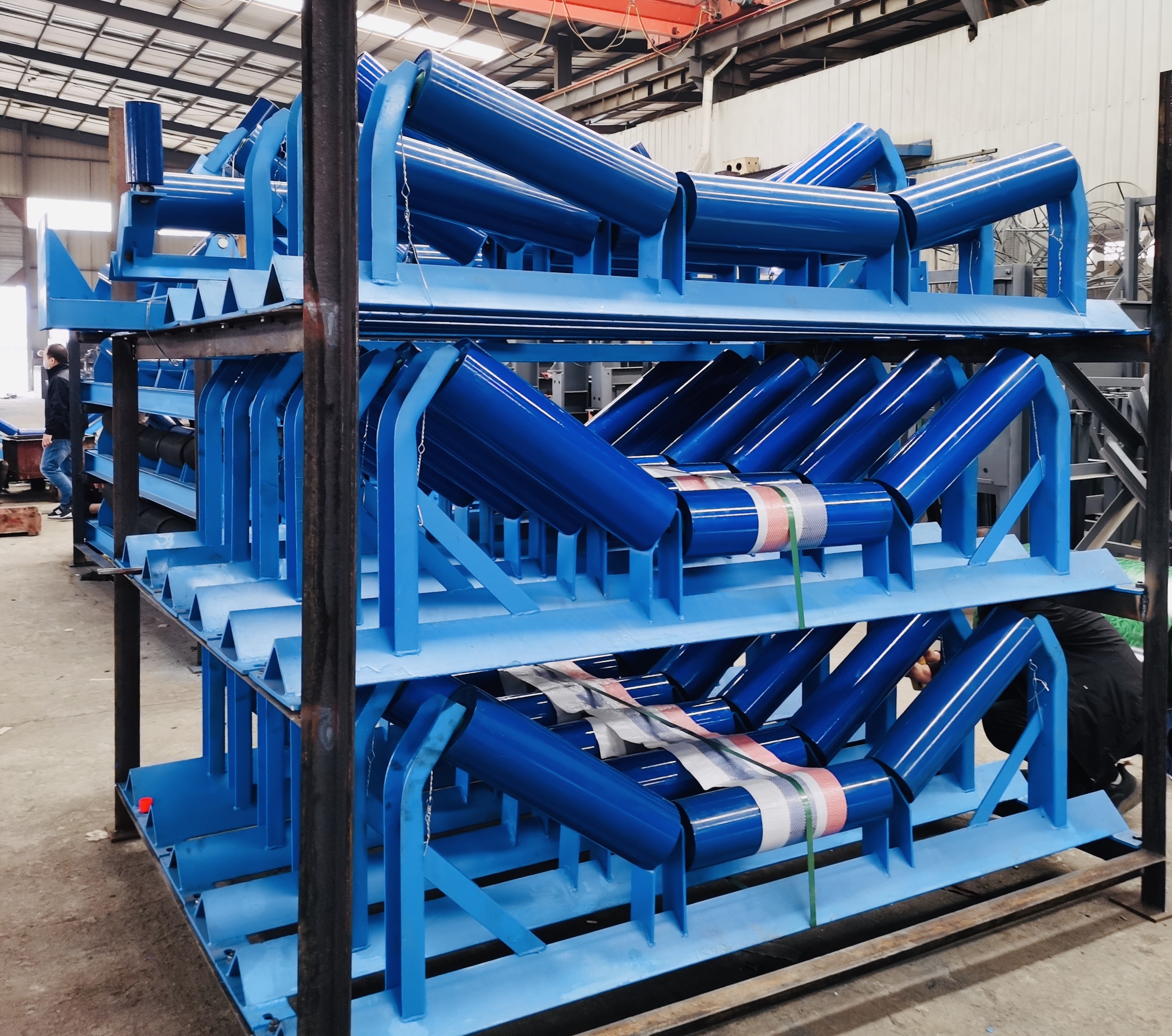 60 Dia Conveyor Steel Roller 400 - 2400mm Belt Width