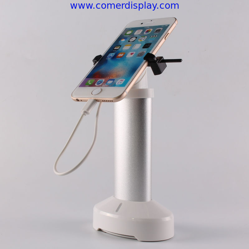 COMER Clamp holder security display stand for cell phone security alarm system with locker
