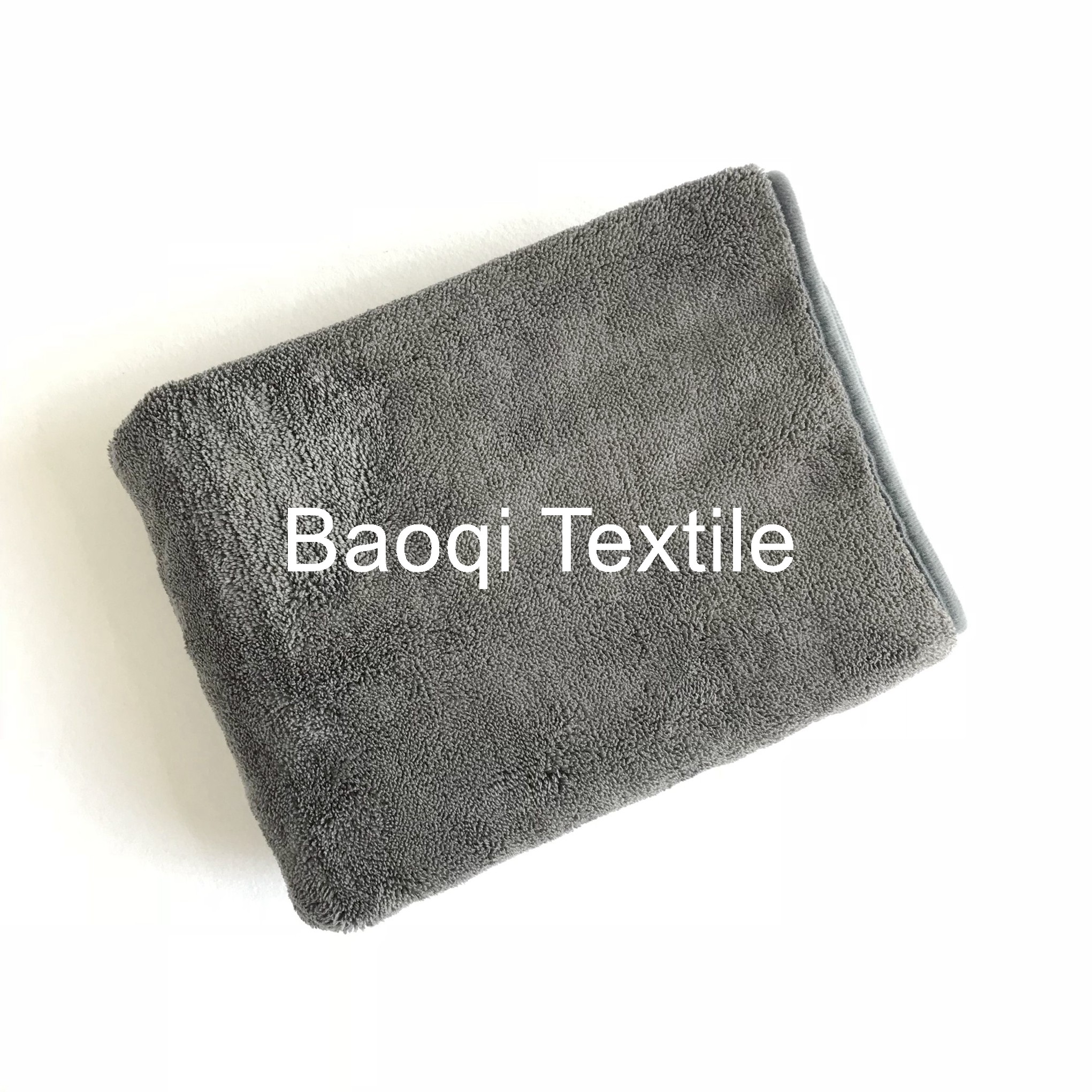 Grey microfiber drying towel 80% poly 20% polyamide car drying towel,thick double sides microfiber bath towels
