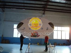  3.5*2m Reusable Inflatable Advertising Oval Balloon,0.18mm helium quality PVC with Two side printing for opening events Manufactures