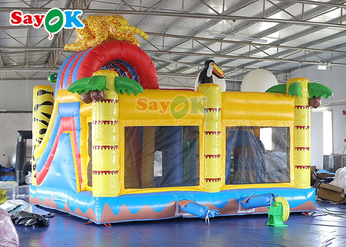 Custom White Inflatable Bounce Castle Party Wedding Bouncer House And Slide Combo