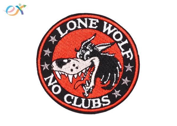 Not 100% Embroidery Animal Iron On Patches , Wolf Embroidered Patches For