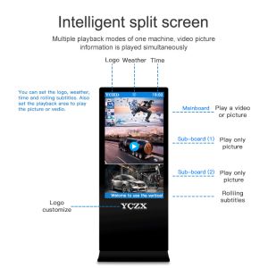 LCD Touch Screen Digital Kiosk Display With Aluminum Alloy Frame