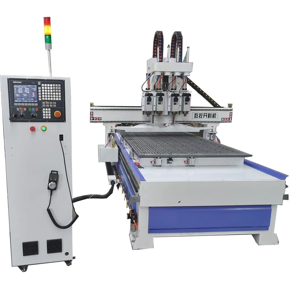 CNC wood router Jinan superstar cnc 1325 four heads routter machine with four processing function