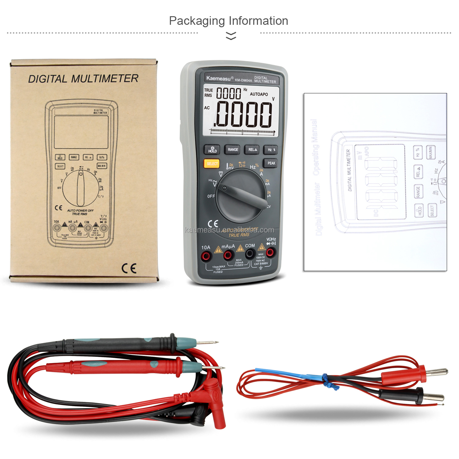 20000 Counts Auto Digital Multimeter Electrician Bench Autorange Multimetro for Professionals