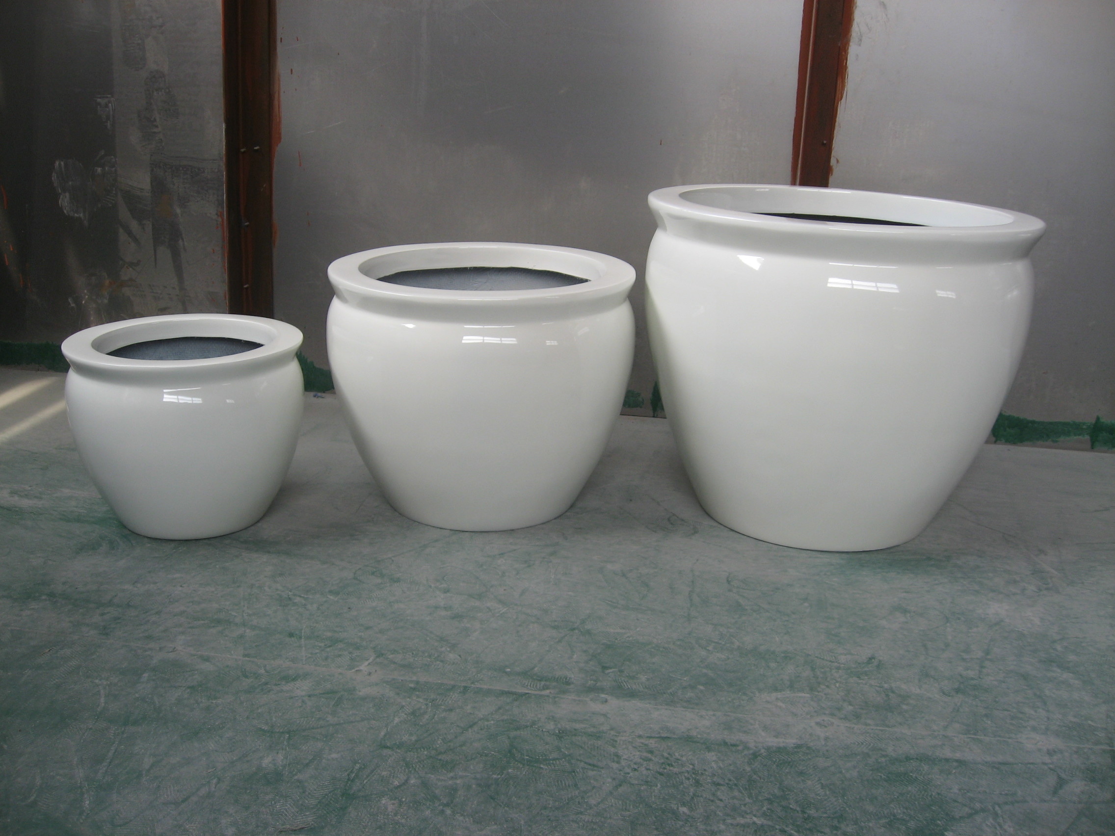 Fiberglass Plant Pot With Variety Of Sizes Fiberglass Flower Planters Matte Finished Customized