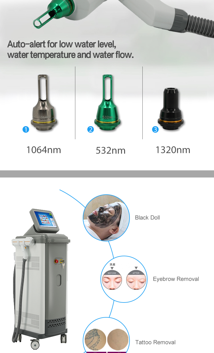 Stationary Eye Brow Tattoo Removal Machine for 2022 Technology Featuring Nd Yag Laser