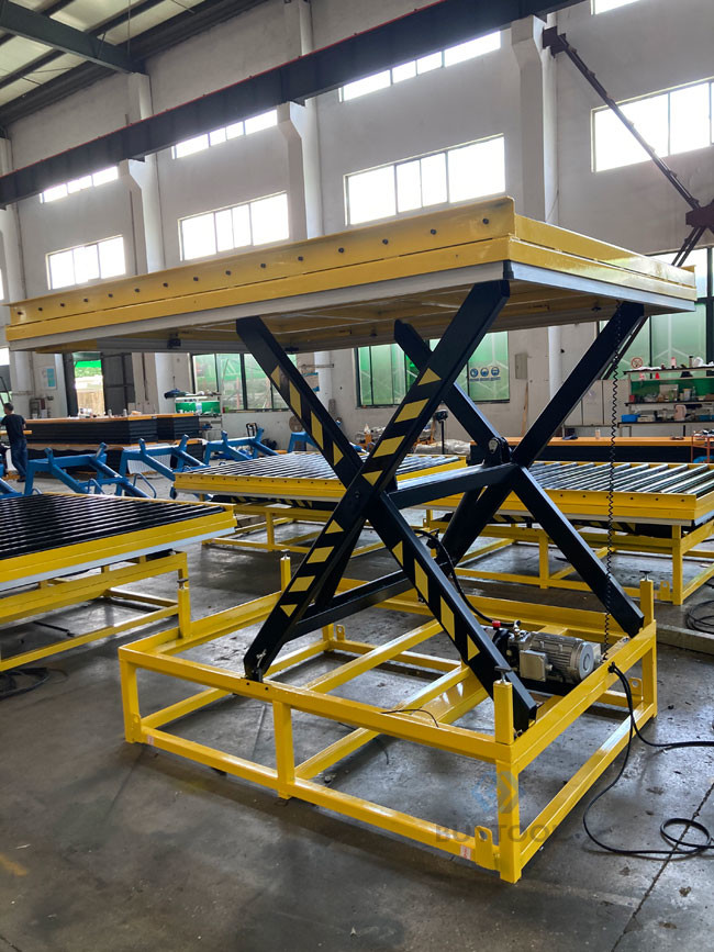 1t 2t 3t 4t Hydraulic Scissor Lift Roller Table 1000×1600mm