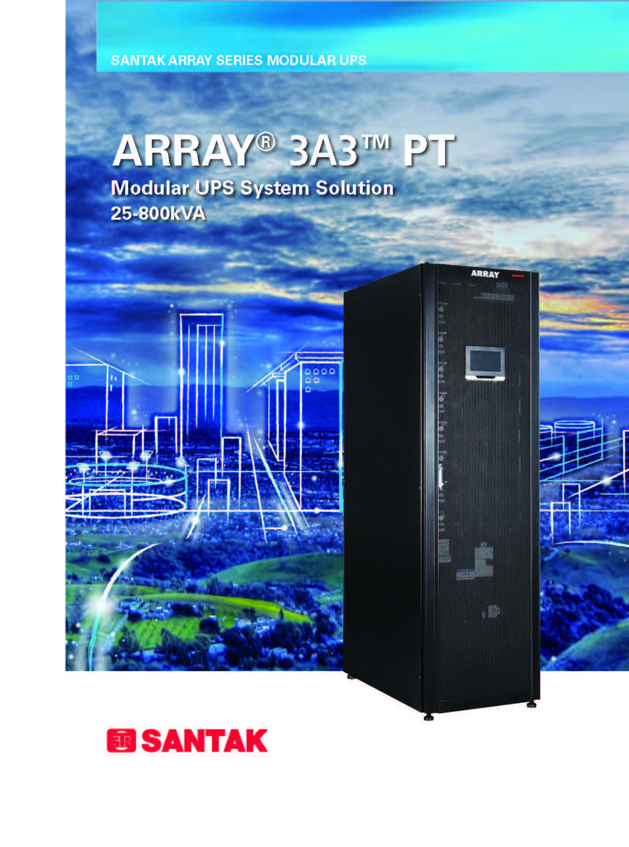 Santak ARRAY 3A3 PT 200kVA Frequency Online Backup Supply UPS with 25kW Power Module