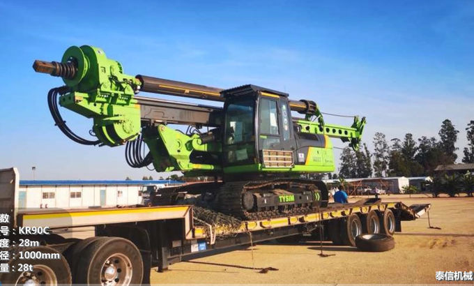 Small Hydraulic Piling Rig KR60C for Drilling 24m Depth 1000 mm diameter Foundation Pile CE / ISO9001