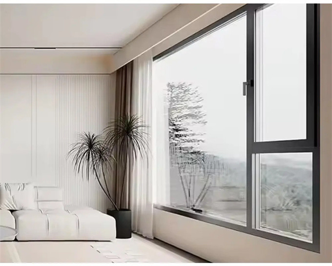 Double Glazed Aluminum Tilt-Turn Casement Windows For Hanging Curtain In Bedroom