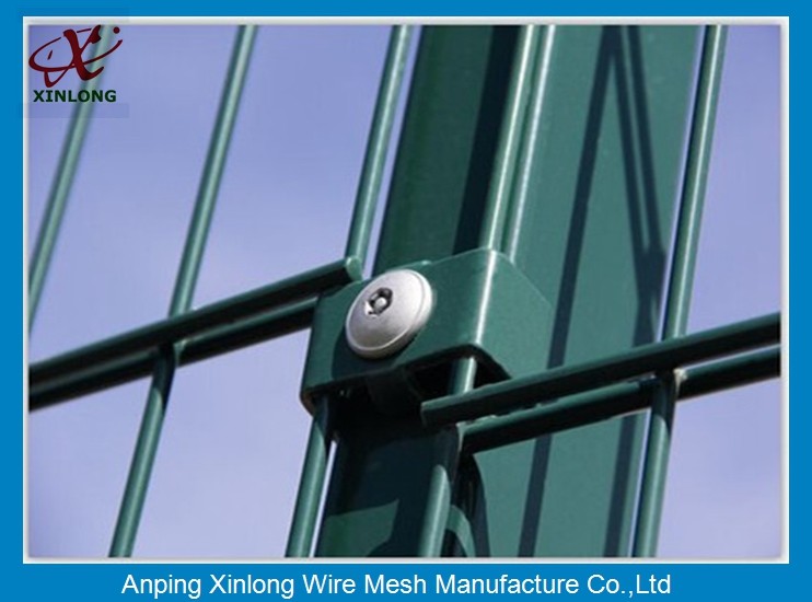 Durable 656 868 Double Wire Fence Dark Green Color Fit High Security Area