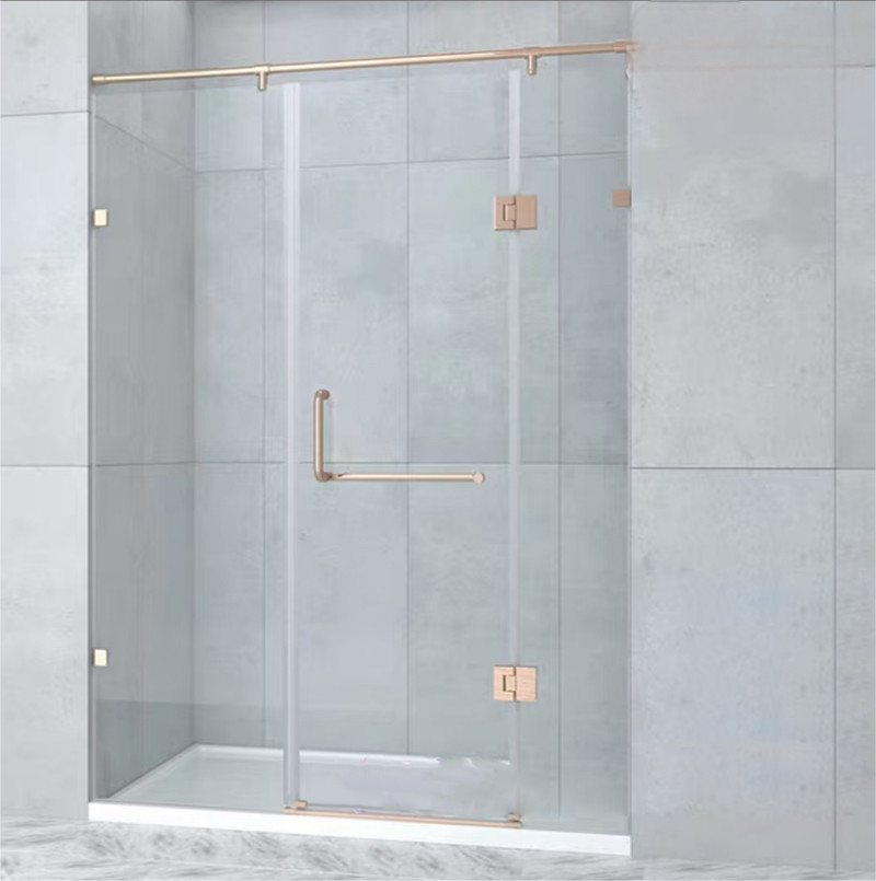 Shower Room Glass Door Round Pipe Hinge Easy Installation Adjustable
