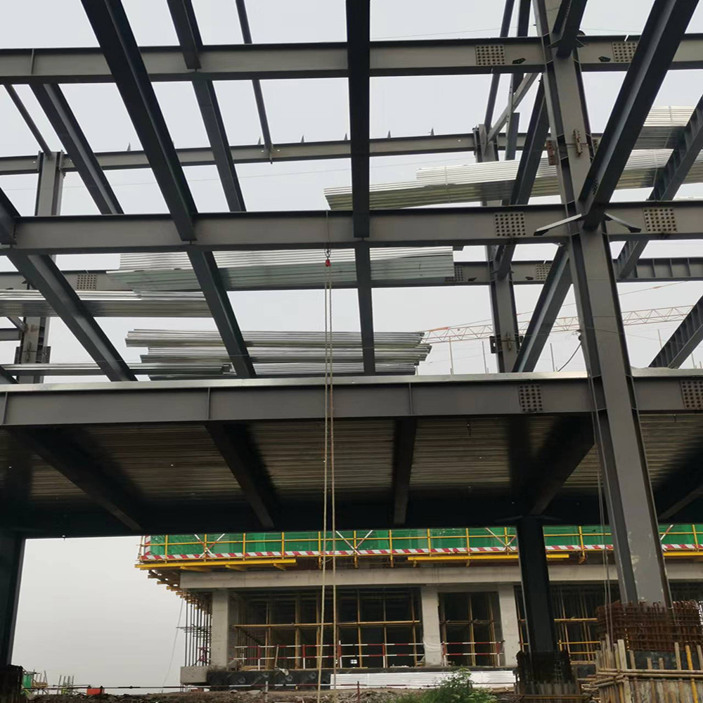 Fire Resistance Steel Frame Building Construction High Durability Prefab Metal Warehouses