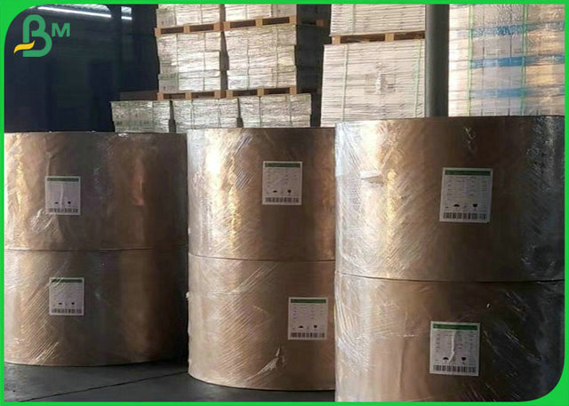 Brown Color Greaseproof PE Coated Meat Packing Paper Of Virgin Pulp Style 