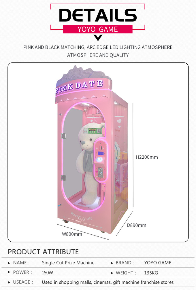Cheap Amusement Park Coin Operated Skill Magic Cut 3 Win Arcade Gift Vending Game Machine with bill acceptor