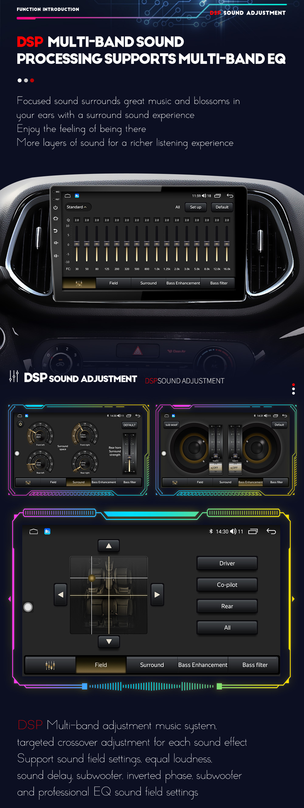9 inch/10 inch Android 12 Auto Multimedia Player for Honda VW Hyundai Kia Suzuki Toyota Nissan