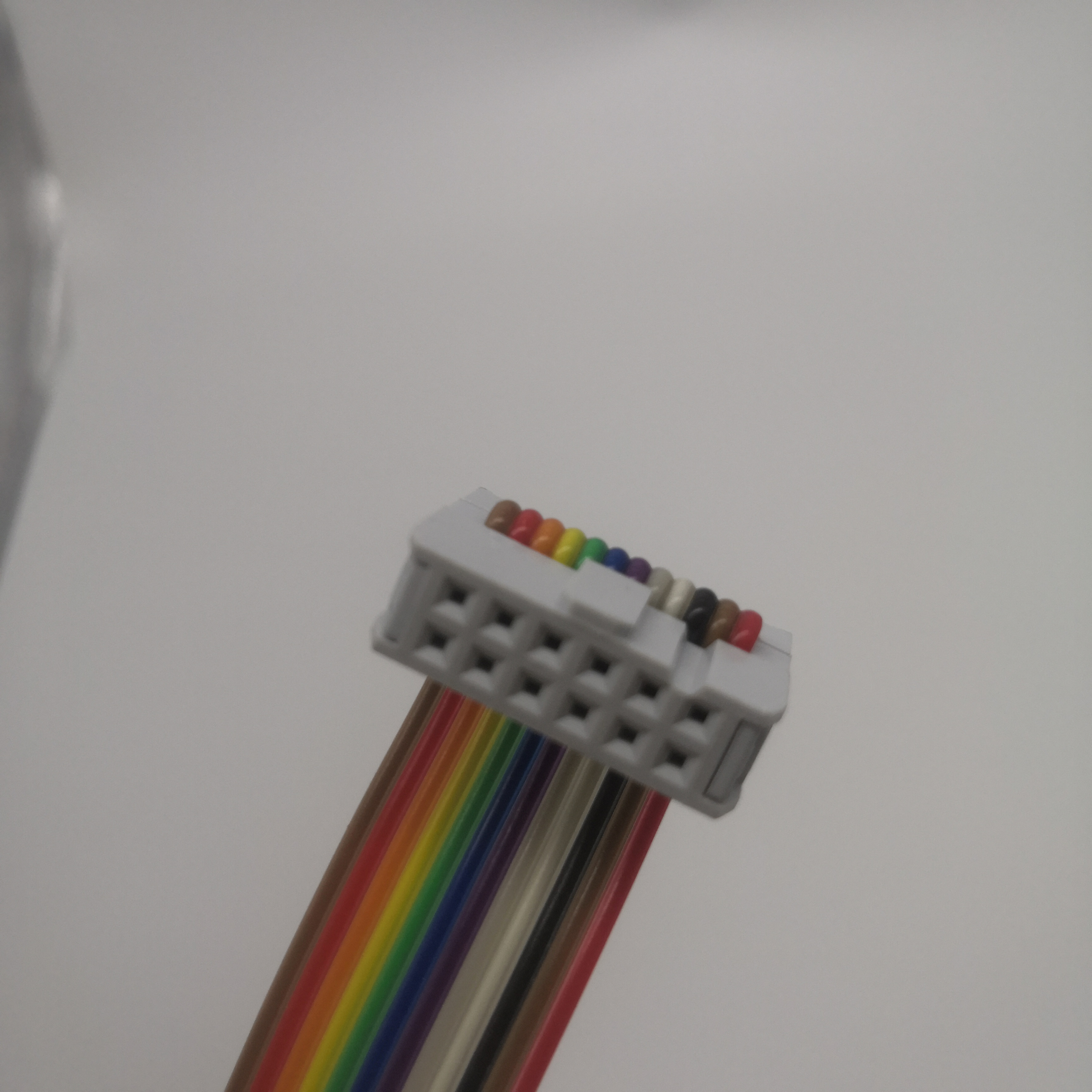 Custom Dupont 1.27mm Male to Female 12pin Flexible Flat Rainbow Cable for EURO Market