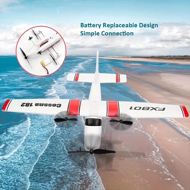 Fx-801 Rc Plane Epp Foam Glider Airplane Gyro 2.4g 2ch Rtf Remote Control Wingspan Aircraft for WHITE Style EPP Aircraft