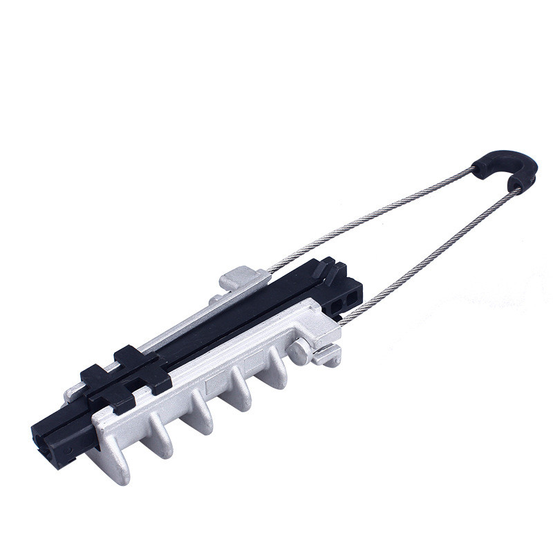 FTTH ADSS Accessories Metal Dead End Anchor Clamp Fiber Optic Cable Clamp For Fiber Cable