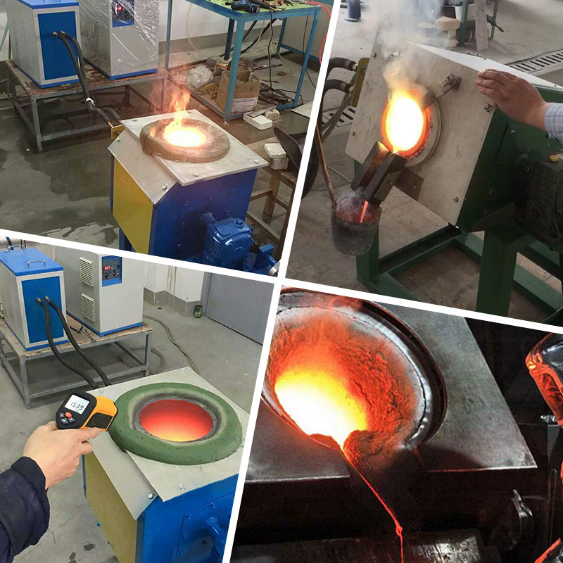 Electromagnetic Induction Scrap Metal Melting Furnace 25kw 36A Medium Frequency