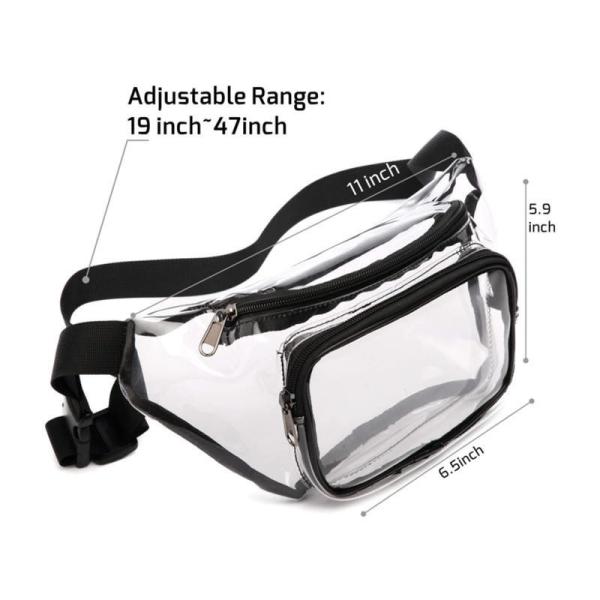 Clear Pvc Crossbody Mobile Phone Storage Bag Transparent Belt Waist Bag Chest