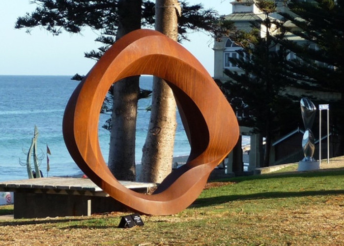 Corten Steel Rusted Metal Garden Sculptures , Outdoor Steel Sculpture Art