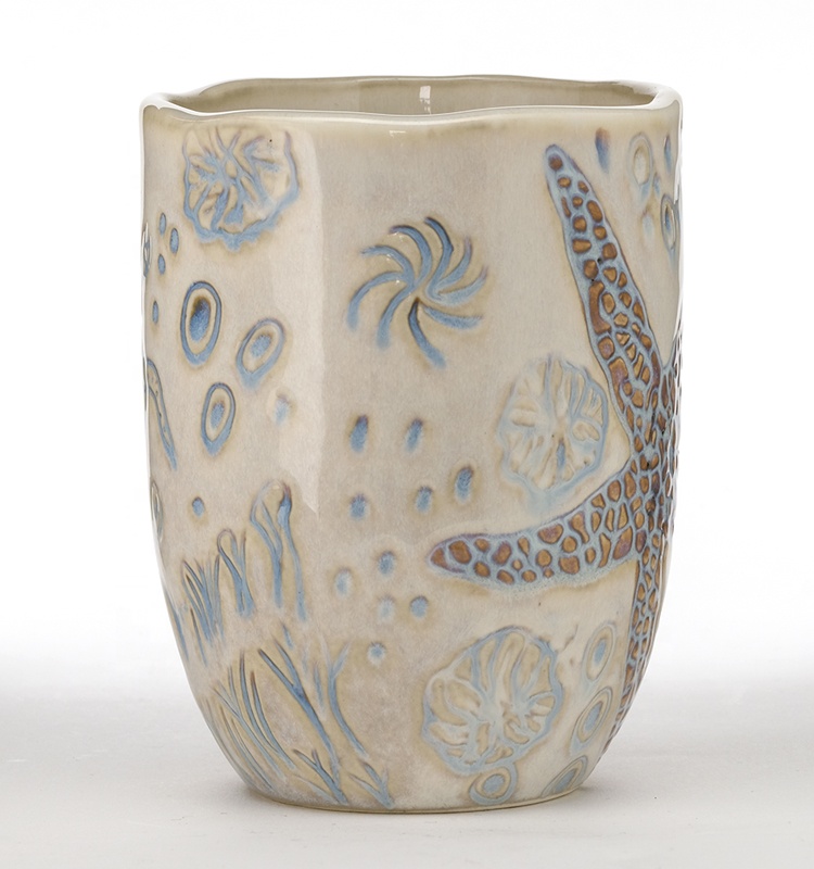 Animal Pattern Decoration Ceramic Mug Cup Cute Handmade Mugs Hand Built Cups