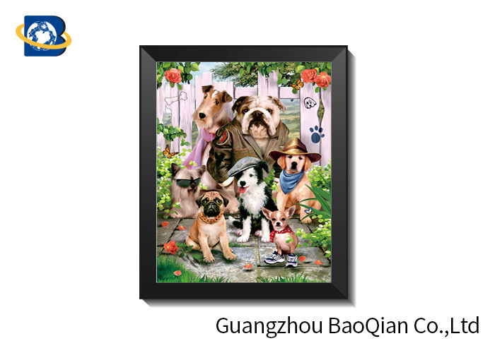 Customized Christmas 3D Lenticular Pictures / Flip Effect Printed 3D Animals Photos