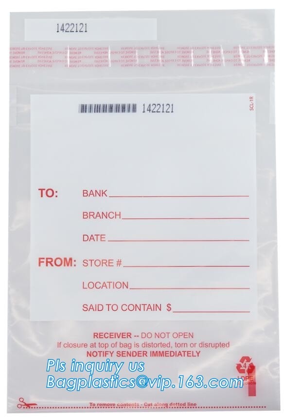 Document safe tamper proof bank deposit bag, Steb Plastic Money Pe Bank Deposit Coin Security Pouch Bags With Seal For C