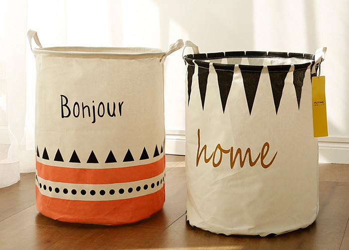 Foldable washing laundry clothes basket toy storage bag large box customizable colors banjour home