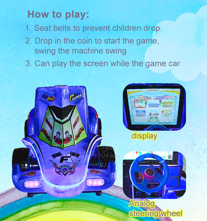 Kids Plastic Rocking F1 Car noboddy car rocker/Rocking toy,Shopping mall business machine