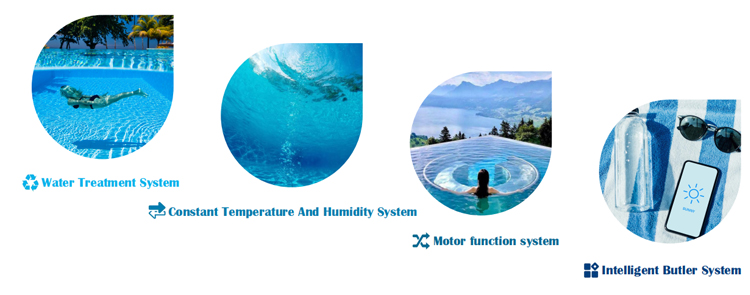 Swimming Shipping Above Ground Frp Pools with Clear Acrylic Window and Customizable Design