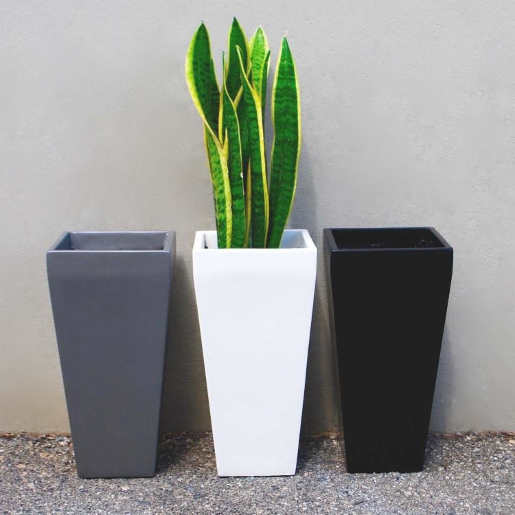 Modern Fiberglass Flower Pots Real or Artificial Tree Planters Customizable