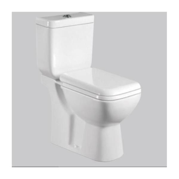 Slowly Toilet Seat Cover and Dual-Flush Water Closet for Modern White Color