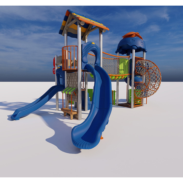 LLDPE 304 Stainless Kids Playground Slide Attractive Children
