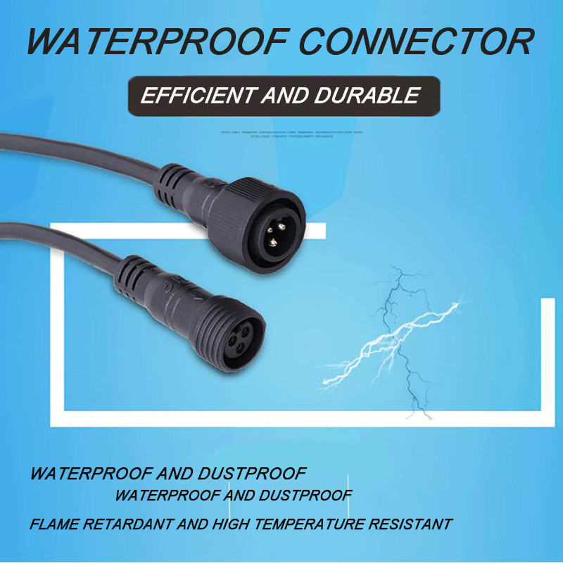 PVC IP65 Waterproof Wire Harness Male To Female Connector For Street Light