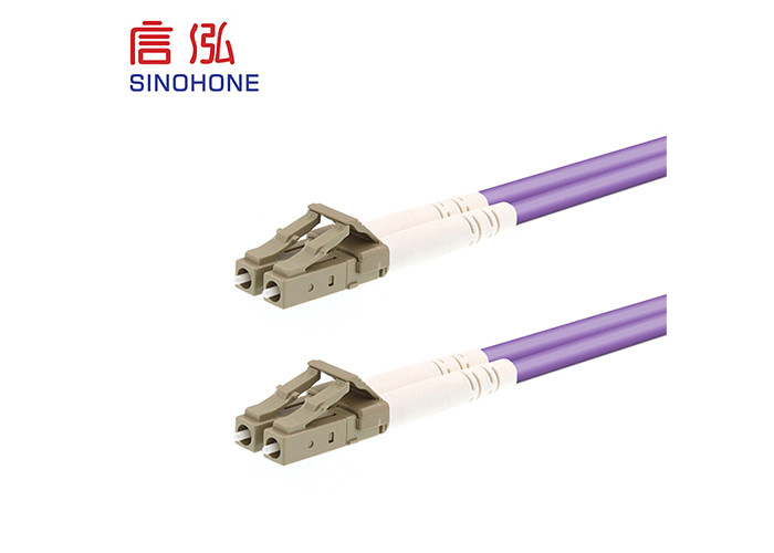 PVC LSZH Material Fiber Optic Patch Cord , SC Multimode Fiber Cable