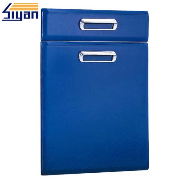 Prefabricated Modern Kitchen Cabinet Doors Laminating / Lacquering Dark Blue