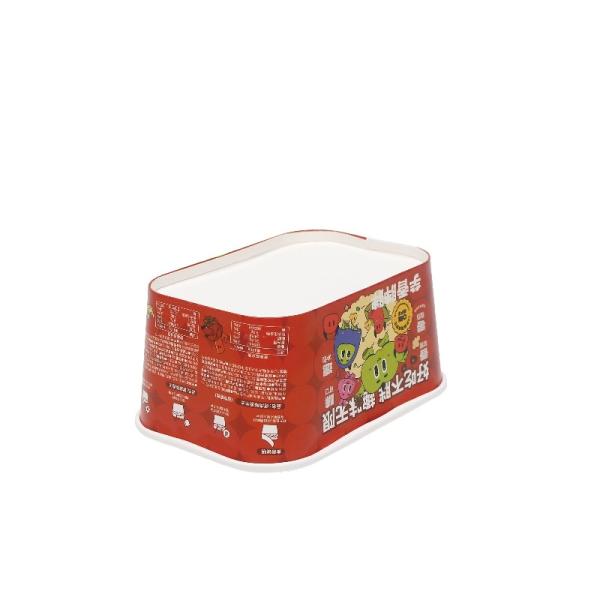 Biodegradable Rectangle Takeaway Bowl Double Wall Kraft Paper Square Salad Bowl