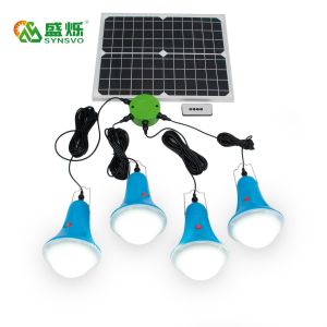 30W Solar Panel Energy System 5200mAh Home Lighting System With 4PCS LED Lamps