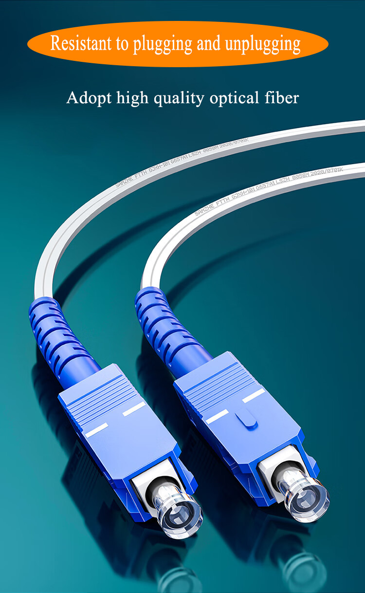 Single Mode Fiber Patch Cord LC/UPC-LC/UPC 9/125 Duplex G652D Fiber 3m To 1000m